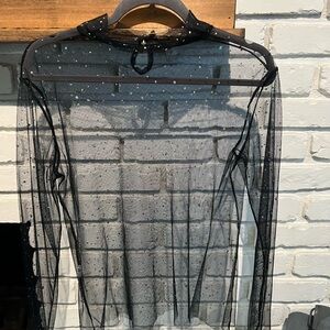 Sheer Black Long Sleeve Top